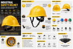 Industrial Safety Helmet | ISI Certified | High-Impact ABS Construction | Adjustable Safety Head Protection
