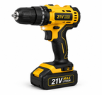 Electric Cordless Drill Machine | 21V Rechargeable | Variable Speed | LED Light | 2 Batteries | Professional Power Drill Kit