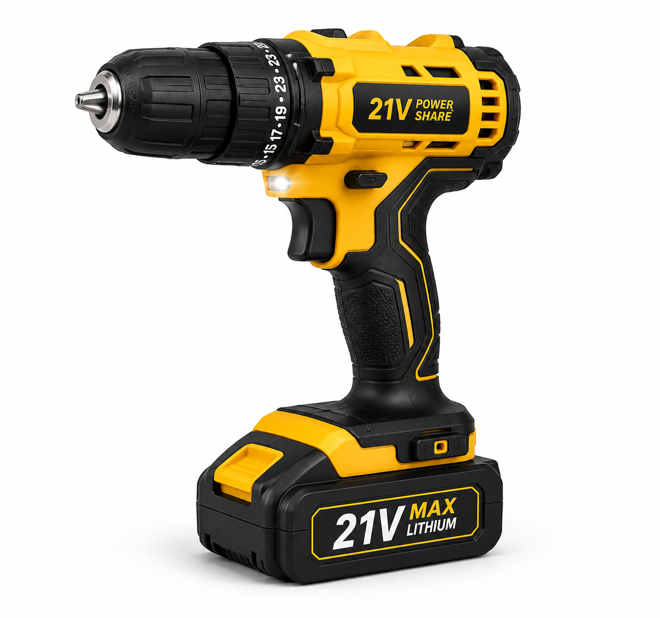 Electric Cordless Drill Machine | 21V Rechargeable | Variable Speed | LED Light | 2 Batteries | Professional Power Drill Kit