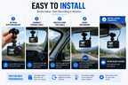 Full HD Car Dashboard Camera | 1080P Dash Cam | 170° Wide Angle | Night Vision | Loop Recording