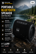 Portable Bluetooth Speaker with Deep Bass | Bluetooth 5.3 | 20W Stereo Sound | IPX6 Water Resistant