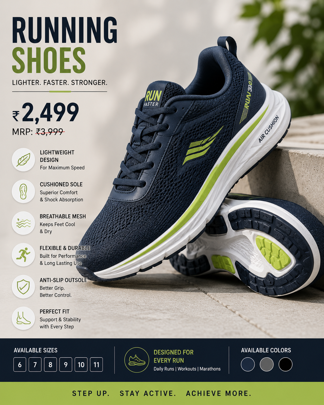 Premium Running Shoes | Lightweight Breathable Sports Sneakers | Cushioned Sole | Unisex