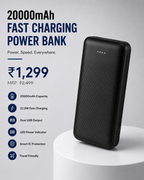 20000mAh Fast Charging Power Bank | 22.5W PD Fast Charging | Dual USB Output | USB Type-C