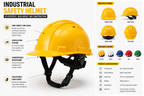 Industrial Safety Helmet | ISI Certified | High-Impact ABS Construction | Adjustable Safety Head Protection